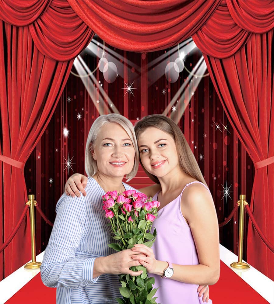 10X10Ft Hollywood Theme Party Decorations Photo Backdrops Red Carpet Backgrounds Vinyl Photography Background Backdrops For Wedd